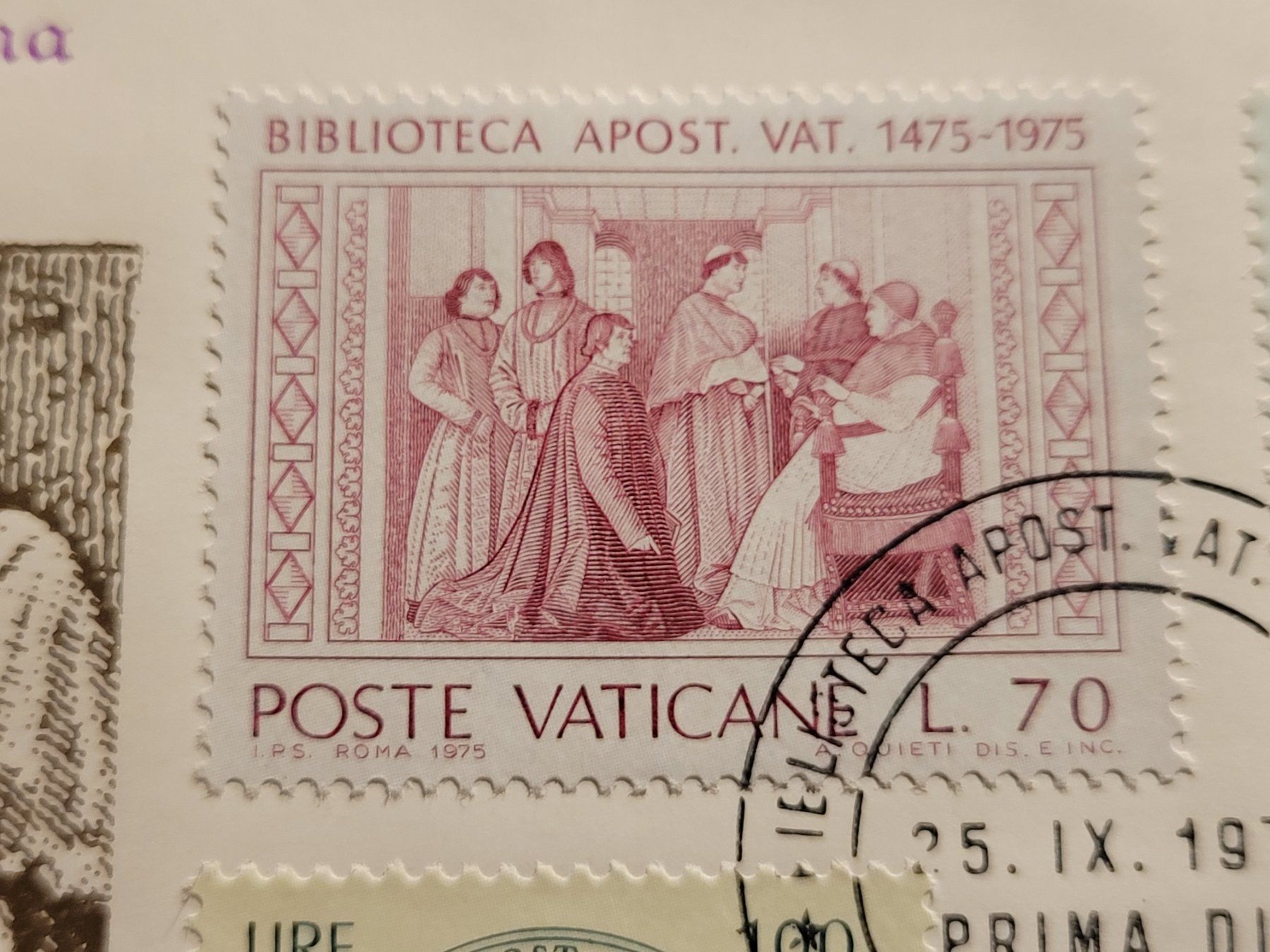 Buste & buste per spedizione: Enveloppe timbrée - Poste Vaticane - 1975 – Usato da Payerne venduto da tintin08 1
