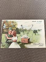 Carte Postale Ancienne Militaire Amoureux Vintage Rare!