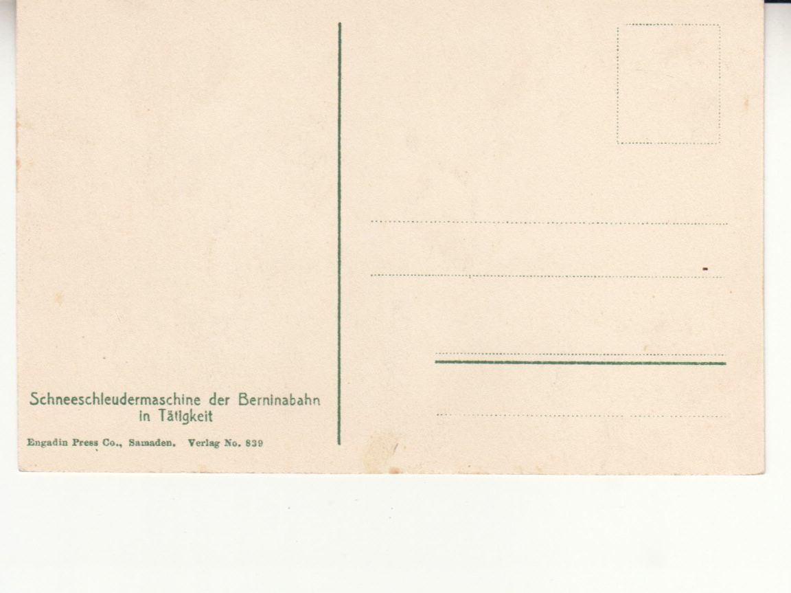 Ansichtskarten: Berninabahn ca. 1920 – Gebraucht aus Bürglen TG von StampGraf 1