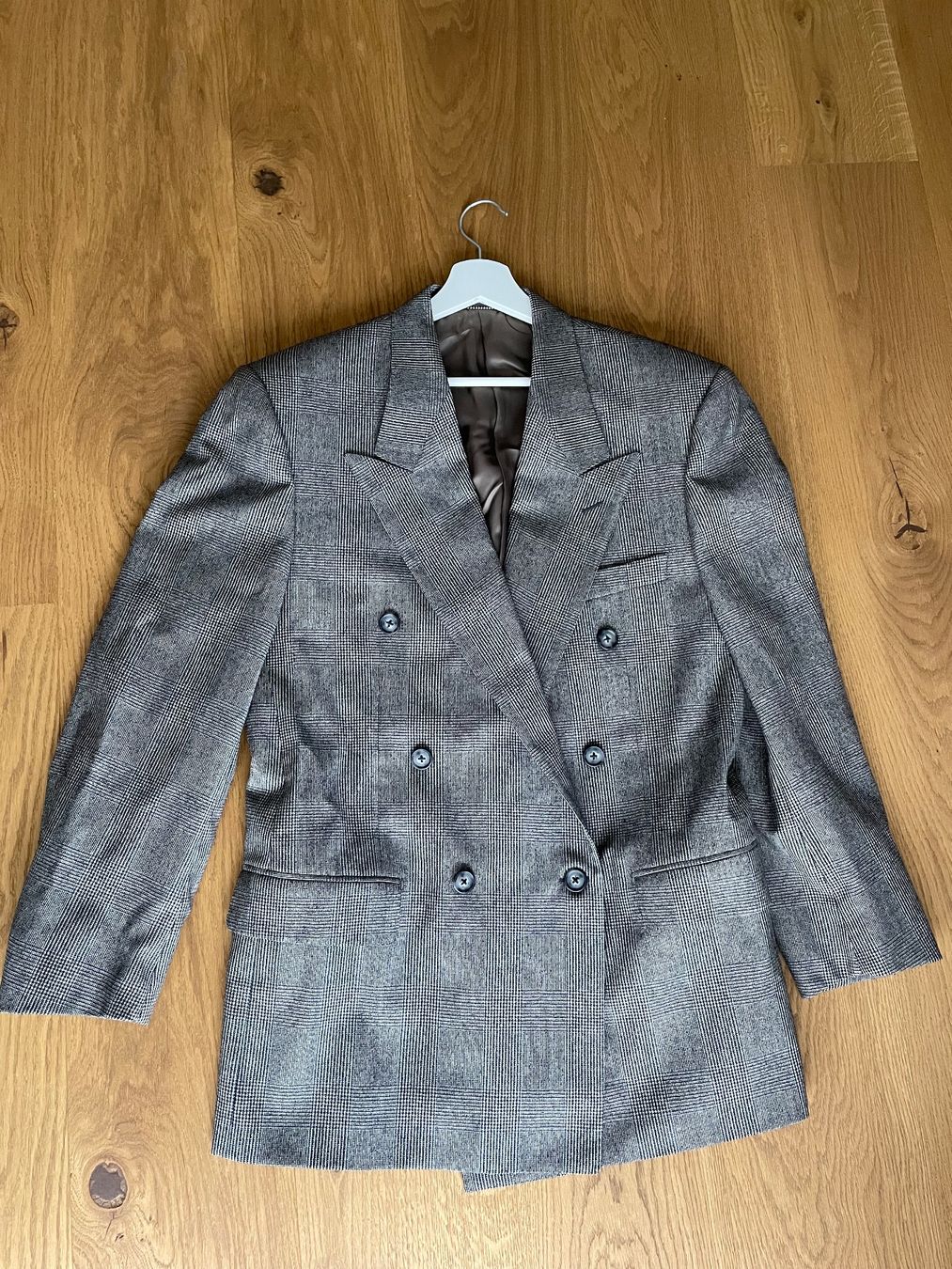 Corneliani Giacche: Corneliani Doppelreiher Blazer Glen Check grau/blau – Usato da Lyss venduto da Sandroloco 1