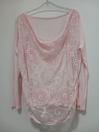 Rosa T-Shirt Bluse, Twinset, M,mit Seide