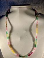 Baisse dEté, Prix Bas! Collier agates multicolores facettées