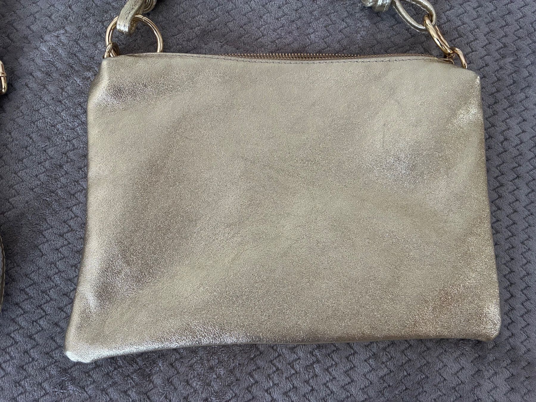 Sacs femmes: Neue Tasche Leder Made in Italy Farbe Gold – Neuf (Voir description) à Novazzano par White71 3