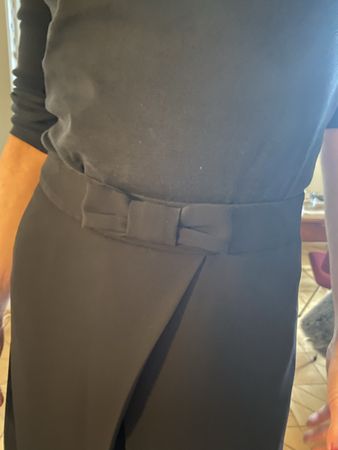 Jupe von Max & Co, schwarz mit Falte und Schlaufe