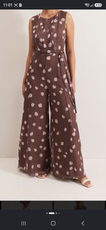 Maxime Polka Dot Wide Jumpsuit & Zubehör Neu