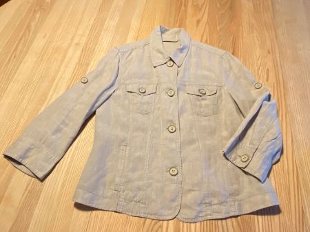 Leinen Blazer & Rock, Gr. 38 in der Farbe beige