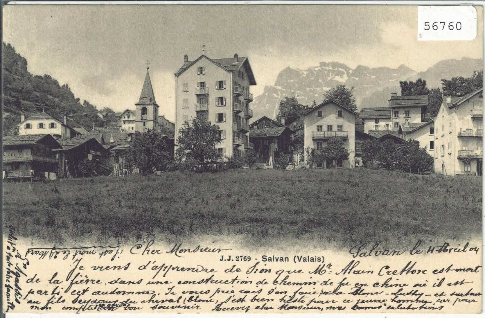 Cartoline postali: Salvan - Vue generale – Usato da Ettingen venduto da Kartenplanet