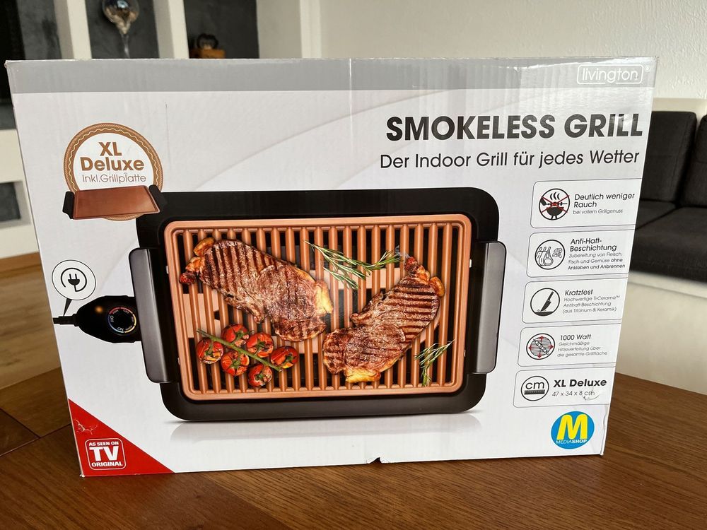 Livington smokeless 2025 grill xl deluxe