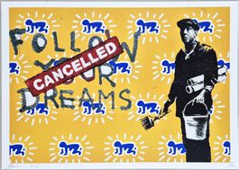 Death NYC Pop Art Druck " Haring Banksy FOLLOW YOUR DREAMS