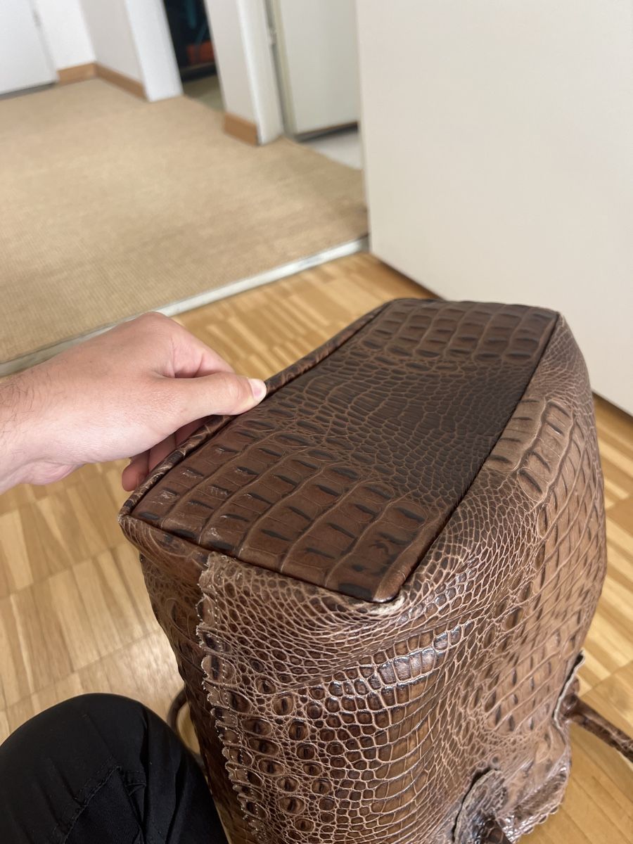 Furla Borse da donna: Furla Brown Croc Embossed Leather Tote – Usato da Zürich venduto da ralph__ 9