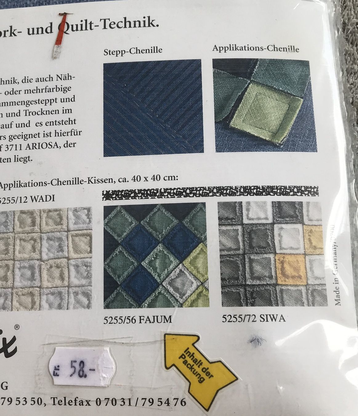 Bastelsets: PATCHWORK CHENILLE PATCH NEU & ORIGINALVERPACKT – Neu und originalverpackt aus Ostermundigen von wini63 4