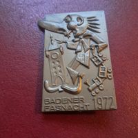 Fasnachtsplakette Badener Fasnacht 1972 Metall Anstecker