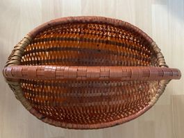 Klassischer Henkelkorb oval Früchtekorb