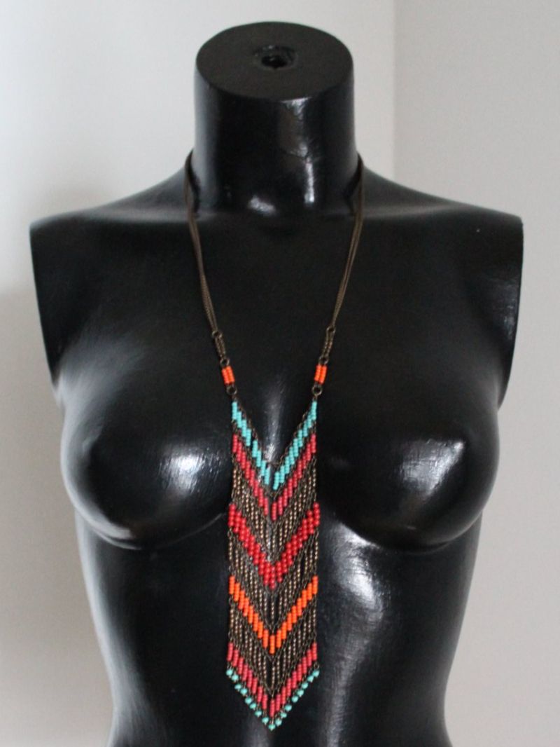 Catenine: Boho Fransen Halskette – Usato da Locarno venduto da madame-tus-sauds