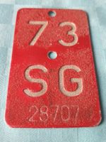 Velonummer SG 73