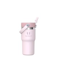 Edelstahl Trinkflasche 620 ml Thermos mit Strohhalm