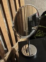 Standspiegel mit 5x Vergrösserung Chrom guter Zustand