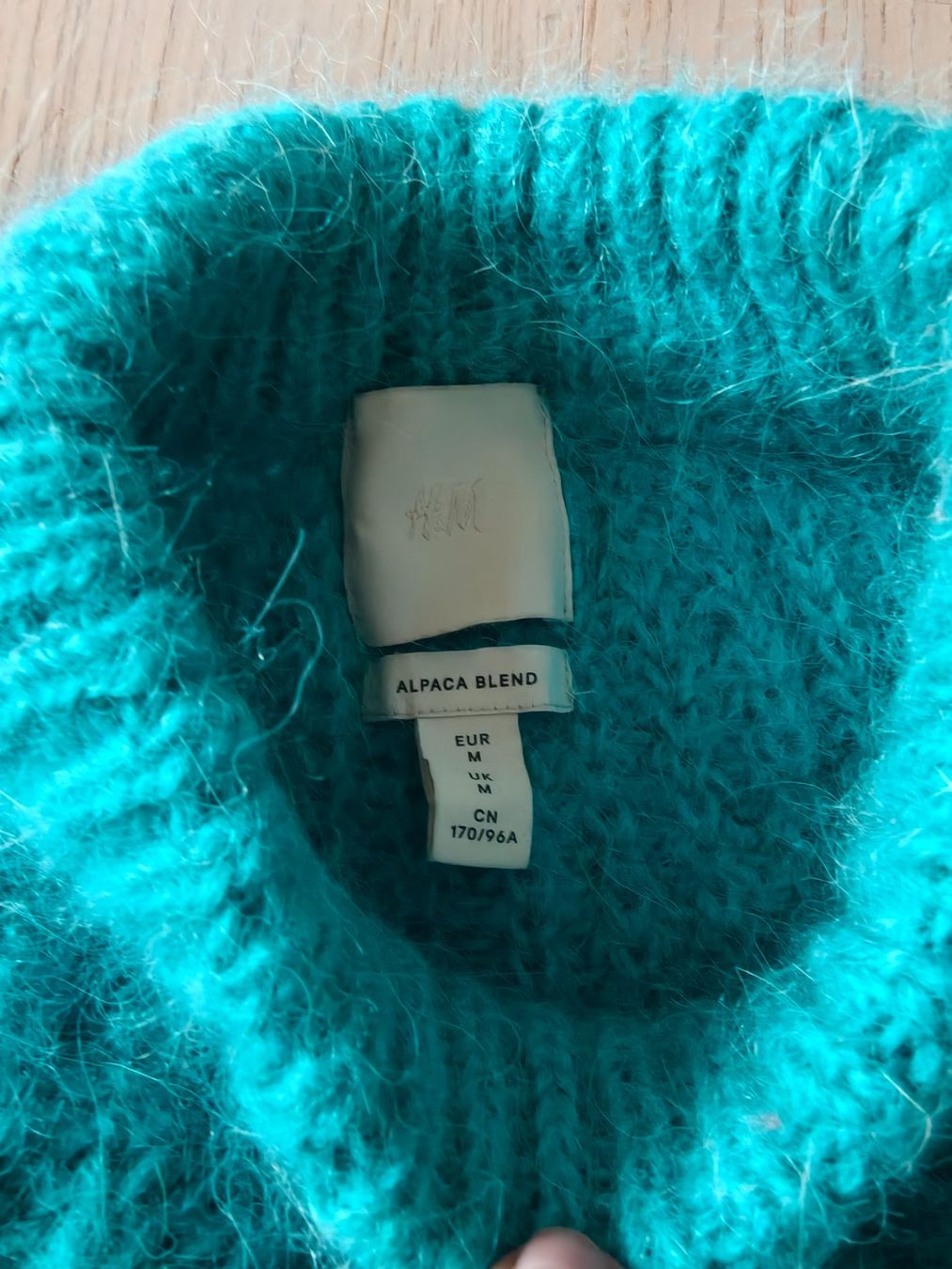 H&M Maglioni & Felpe: Alpaka Pullover Gr. M türkis – Usato da Berg TG venduto da Persefona 1