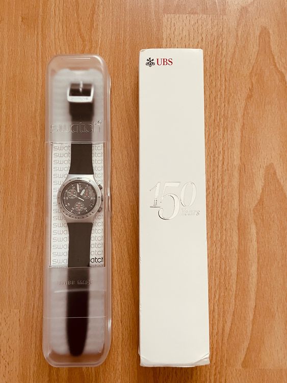 Montre Swatch Irony Chrono - Collection The Glemm 2018, Modèle YCG419PZ, Cadran Blanc - Neuve Avec étiquettes