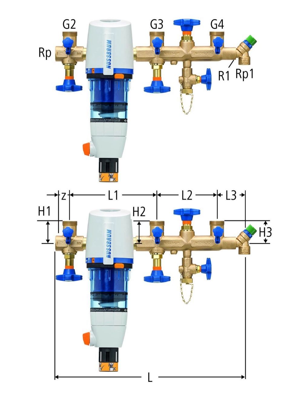 Rubinetteria: Nussbaum Verteilbatterie – Nuovo e nell'imballaggio originale da Buttisholz venduto da Bo-T64