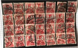 Helvetia Brustbild  Steckkarte mit Stempel