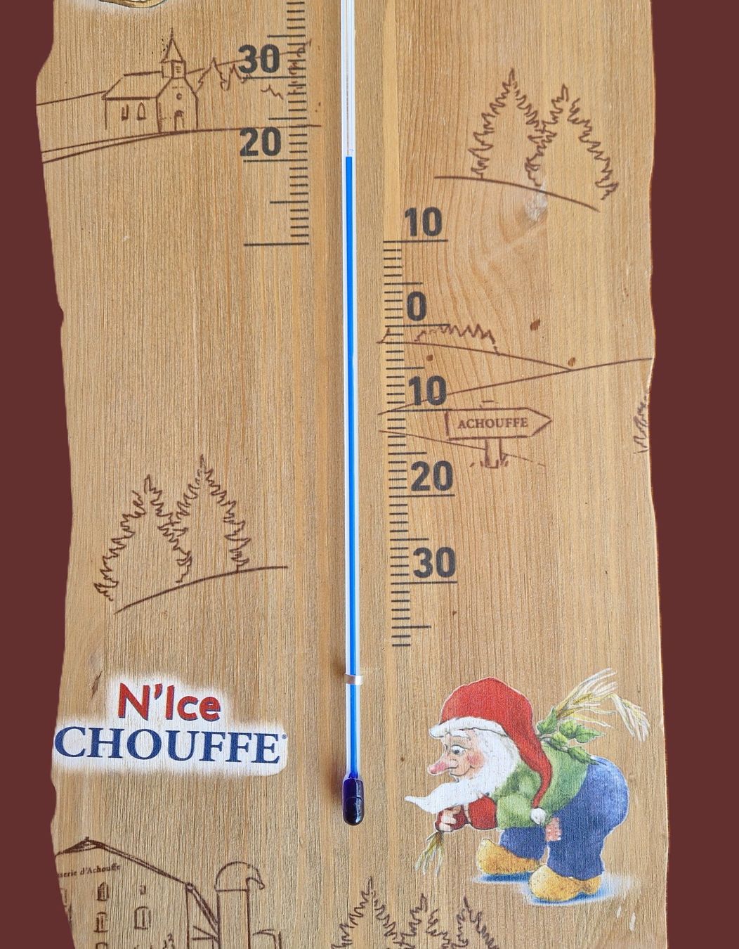Insegne: Thermomètre publicitaire/ Werbe-Thermometer Bier"La Chouffe" – Usato da Villarepos venduto da Discorine07 2