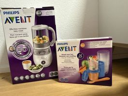 Philips Avent 4in1 Dampfgarer mit Mixer inkl. 20 Behälter