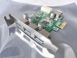 3 Port USB 3.0 and One USB 3.0 Internal PCI-e x1 Card - SD-P