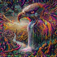 Wandtuch - Eagle Abstract - UV Aktiv