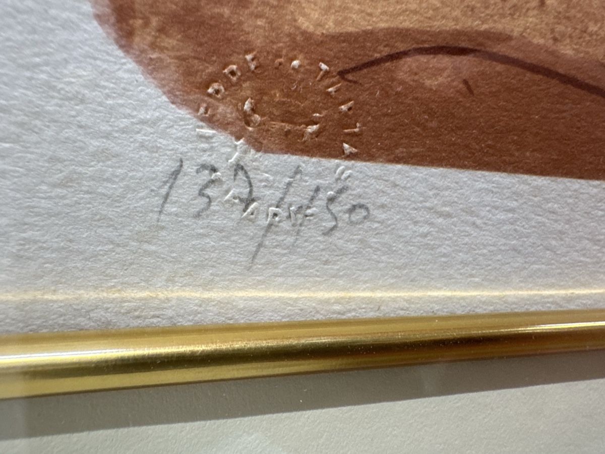 Grafica & Litografie: Hans Erni - La maternité rose Lithographie originale – Usato da Morges venduto da SevArt 2