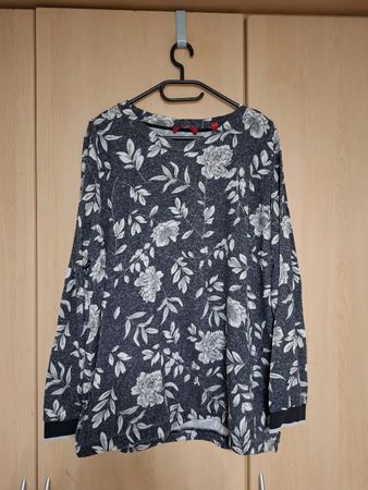Pullover Gr. 46, s.Oliver, blau-weiss, Feinstrick