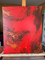 Abstraktes Acrylgemälde „Lavafluss“ 50x60cm Original