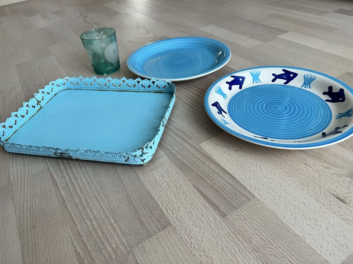 Set di piatti: Sommerdeko türkis – Usato da Winterthur venduto da Dasomesi