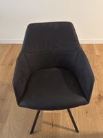 Moderner Stuhl schwarz Lederlook Zustand gut