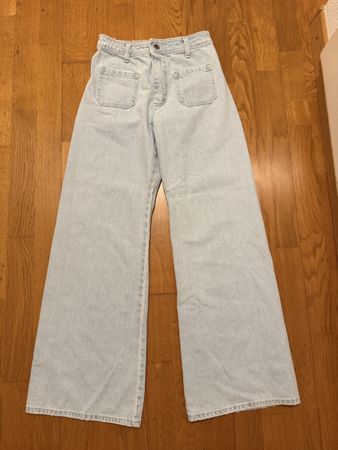 PLEASE Damen Jeans Light Blue Wide Leg, XS, Neuwertig!