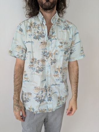 Leichte Sommerhemd kurzarm PALMENDESIGN M von GAP