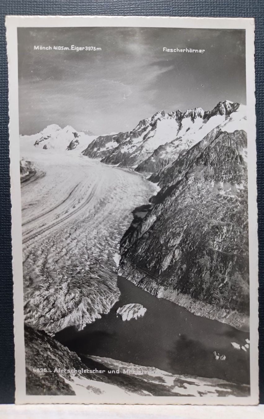 Cartoline postali: Aletschgletscher und Mönch Eiger – Usato da Aarau Rohr venduto da mgvw