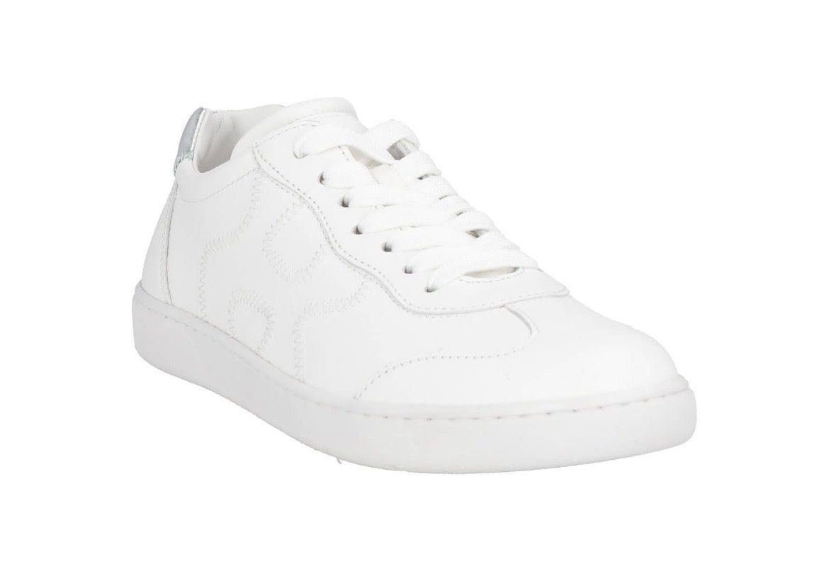 Hogan Scarpe da donna: HOGAN Baskets Blanches T.36.5 Cuir Détails Argentée – Usato da Pully venduto da rosipa