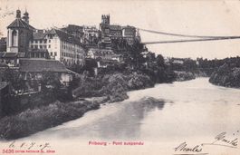 Fribourg - Pont suspendu 1907