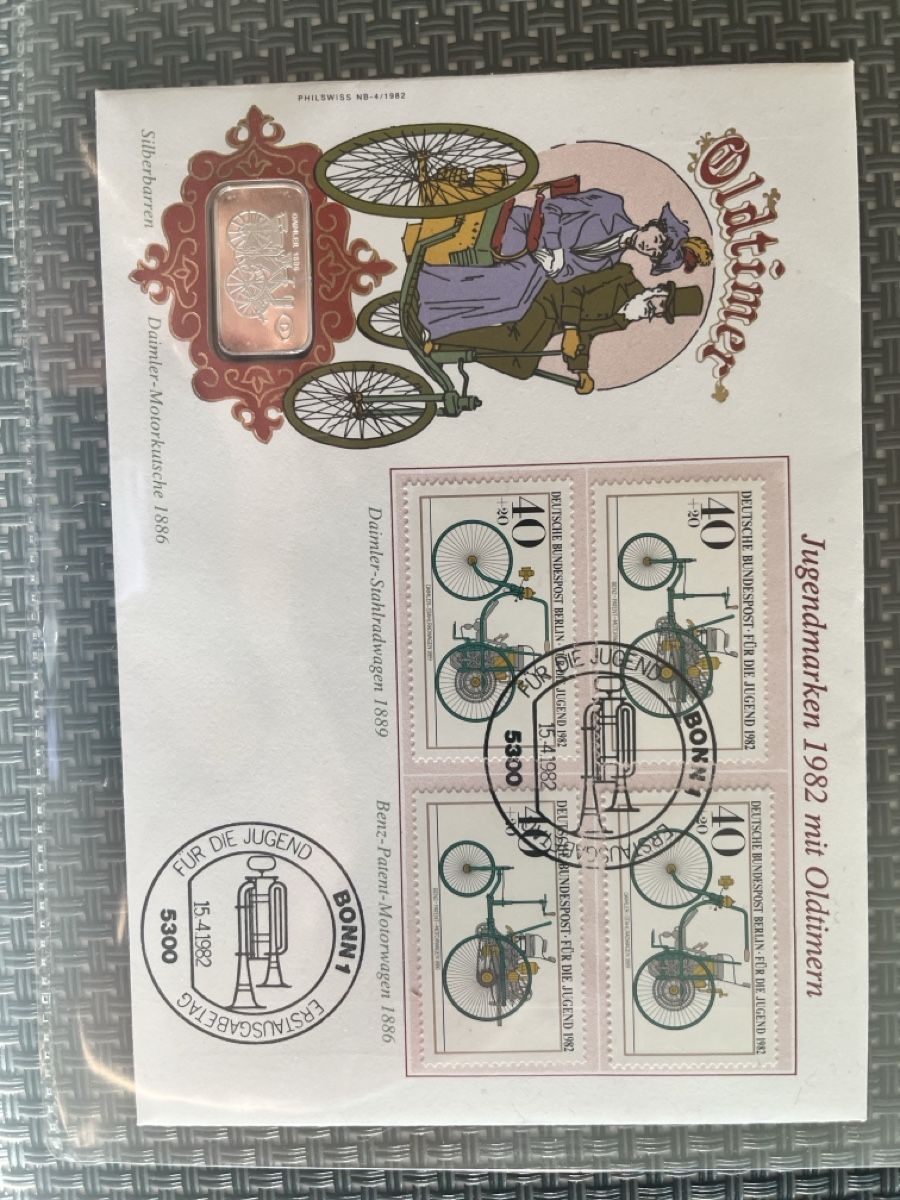 Toutes les monnaies: Münzbrief Oldtimer mit Silberbarren  – D'occasion à Bonstetten par Dargslan