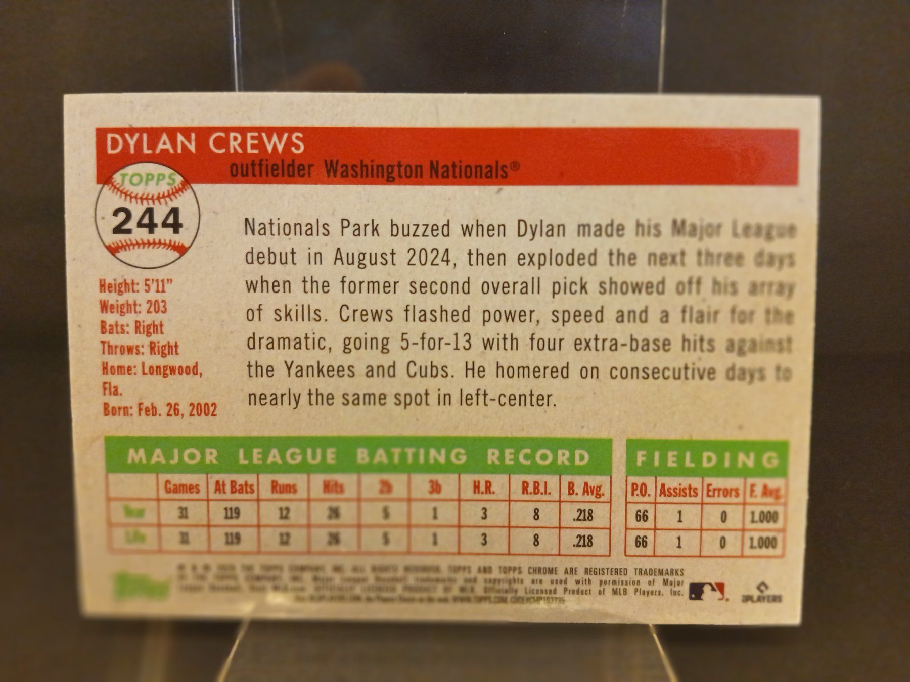 MLB Carte collezionabili: Topps 2025 Platinum Dylan Crews – Nuovo (secondo la descrizione) da Schaffhausen venduto da Hariyama 1