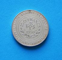 Münze Frankreich 100 Francs 1990  Silber