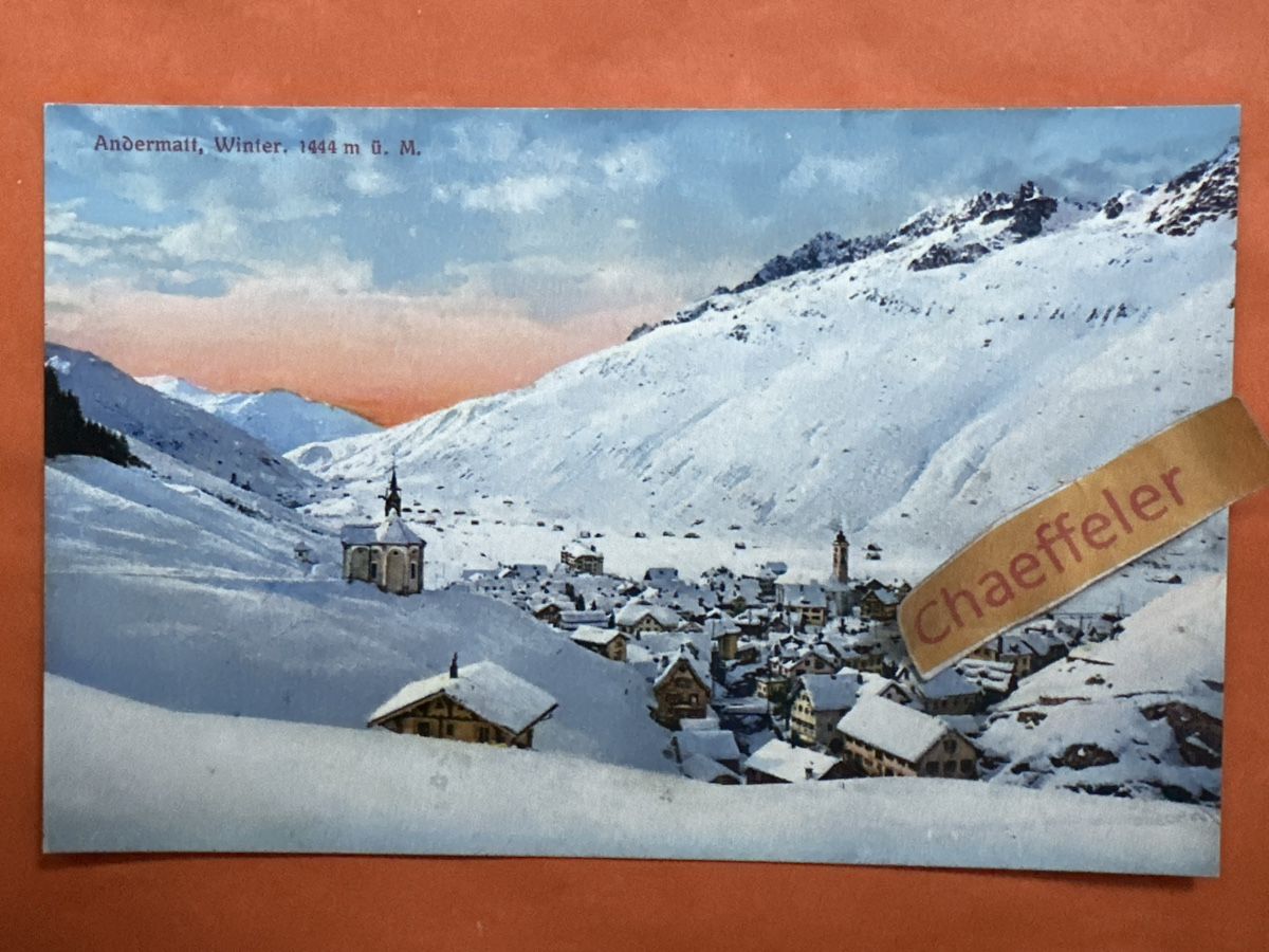 Cartes postales: Andermatt, winter fast 1444 m über Meer – D'occasion à Zürich par Chaeffeler