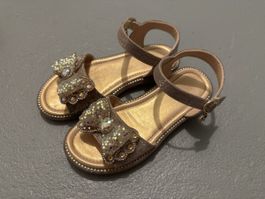Kinder Sandalen pink mit Schleife und Glitzer Grösse 33