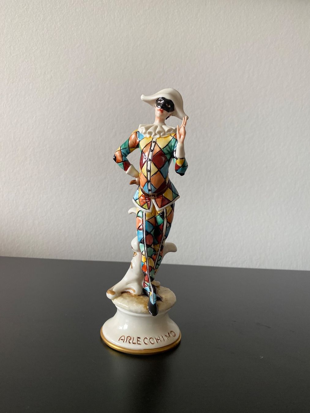 Statuette: Porzellan Figur Arlecchino – Usato da Luzern venduto da S.Kern01 3