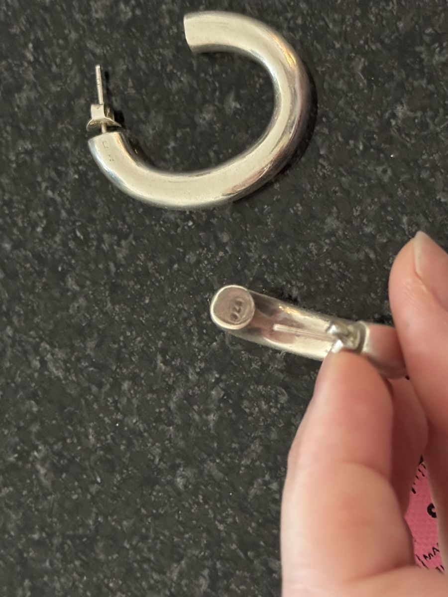 Boucles d'oreille: Sterling silver hoops – D'occasion à Fribourg par mariedw 2