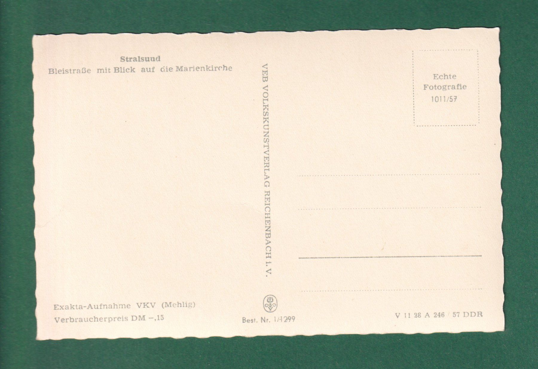 Cartoline postali: STRALSUND - Bleistrasse - Marienkirche – Usato da Pully venduto da nicecards-shop 1