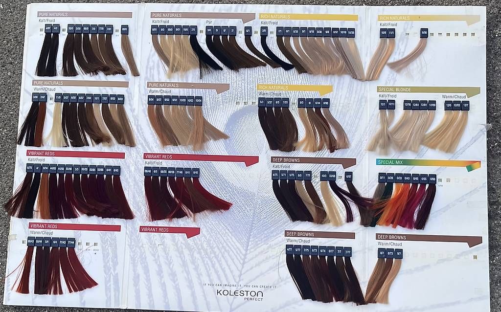 Tinte: Wella Koleston Perfect Farbkarte mit Echt-Haarsträhnen – Usato da Wil SG venduto da M.Sakiri