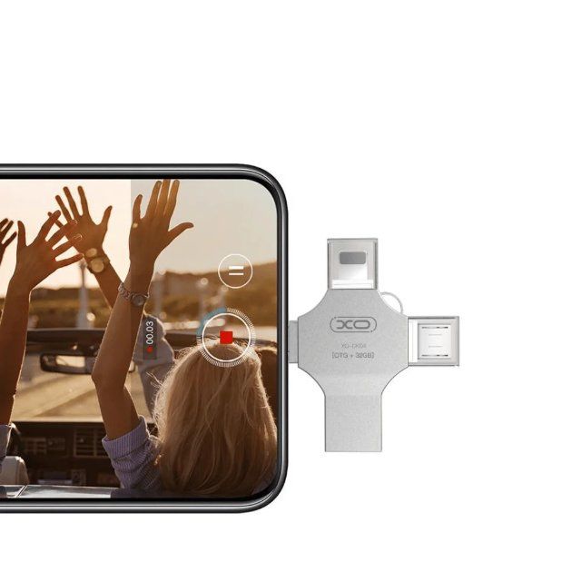 Chiavette USB: XO DK04 USB2.0 4-in-1 Lightning Flash-Disk – Nuovo e nell'imballaggio originale da mägenwil venduto da xostore.ch 4
