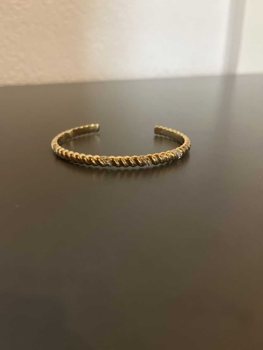 Fossil Armbänder & -reifen: Fossil Armreif goldfarben mit Steinen  – Gebraucht aus Wallenwil von cleliafrei 2